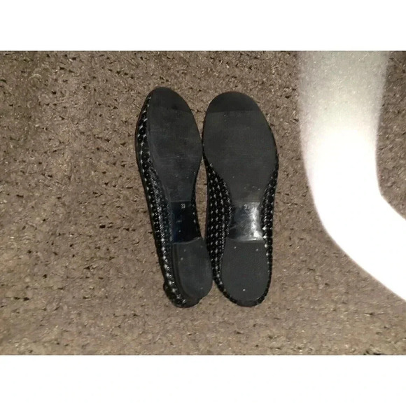 GERARD DAREL-Black Patent Leather Perforated Ballet Flats-Sz 39-Very Good - Picture 7 of 7